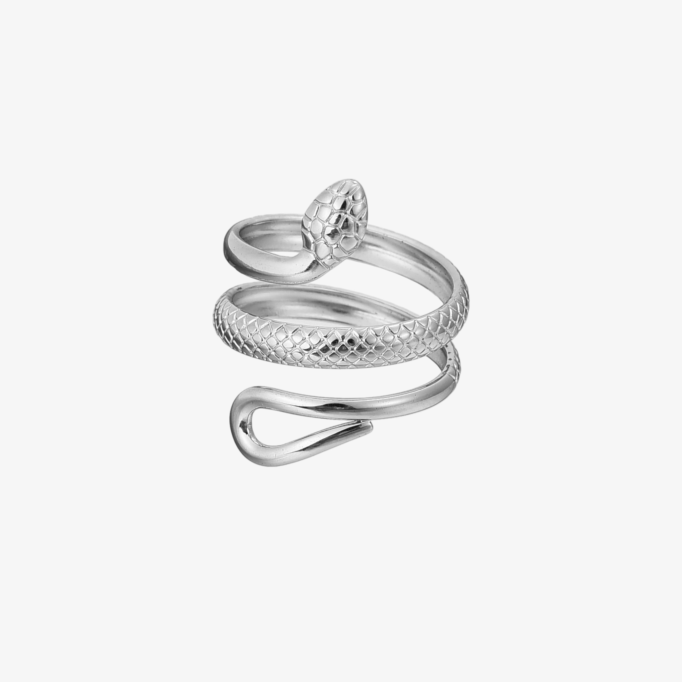 Anillo ajustable Serpentina bañado en oro de 18 quilates