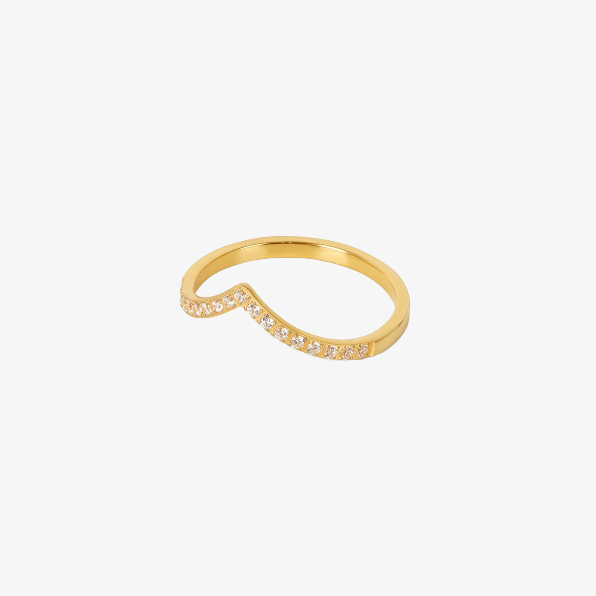 Trinity Zirconia Ring 18K Gold Plated