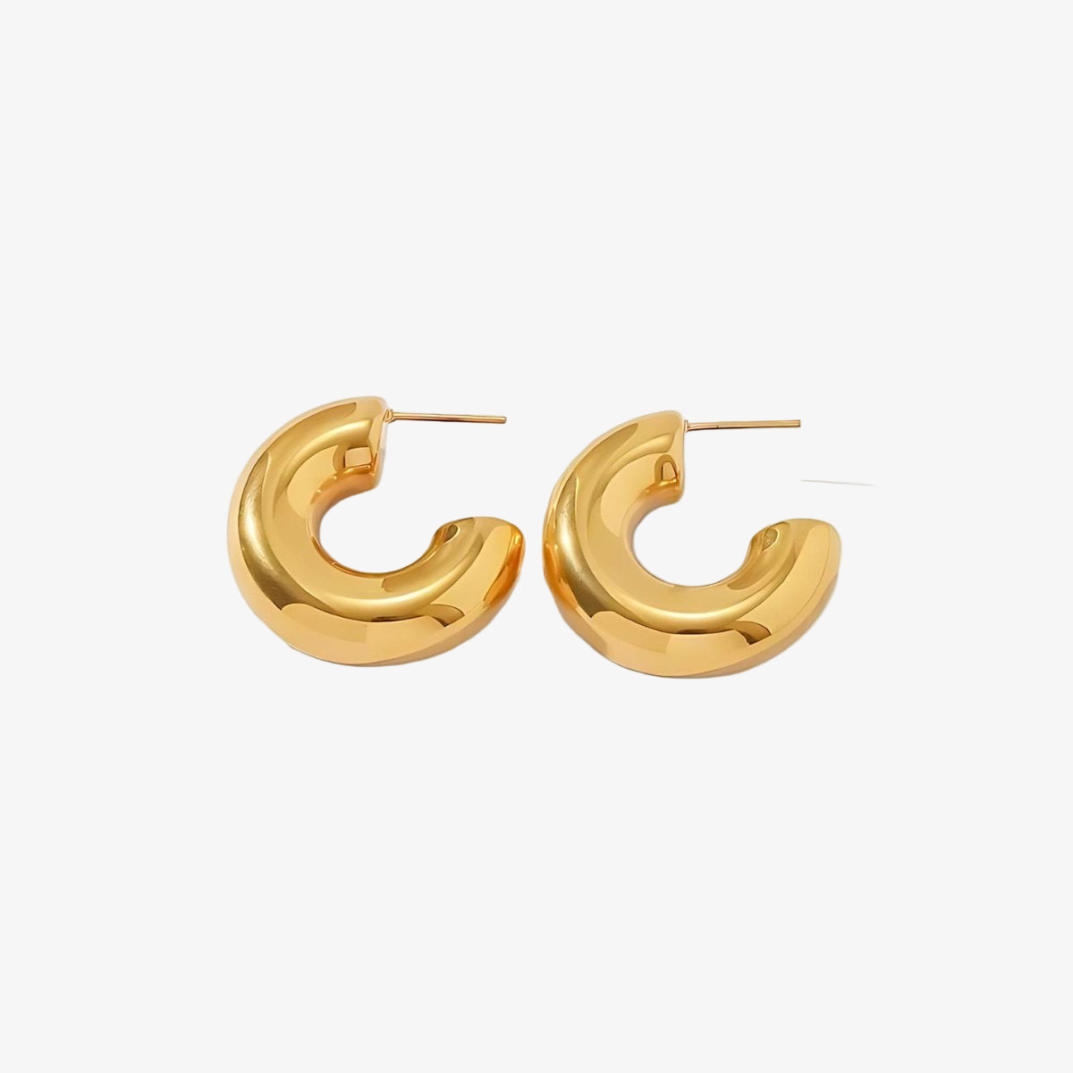 Lola Chunky Hoop Earrings 18K Gold Plated