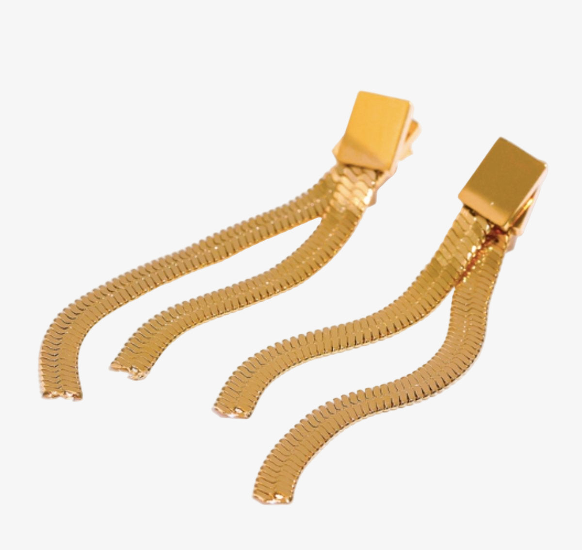 Vienna Mesh Metal Earrings 18K Gold Plated