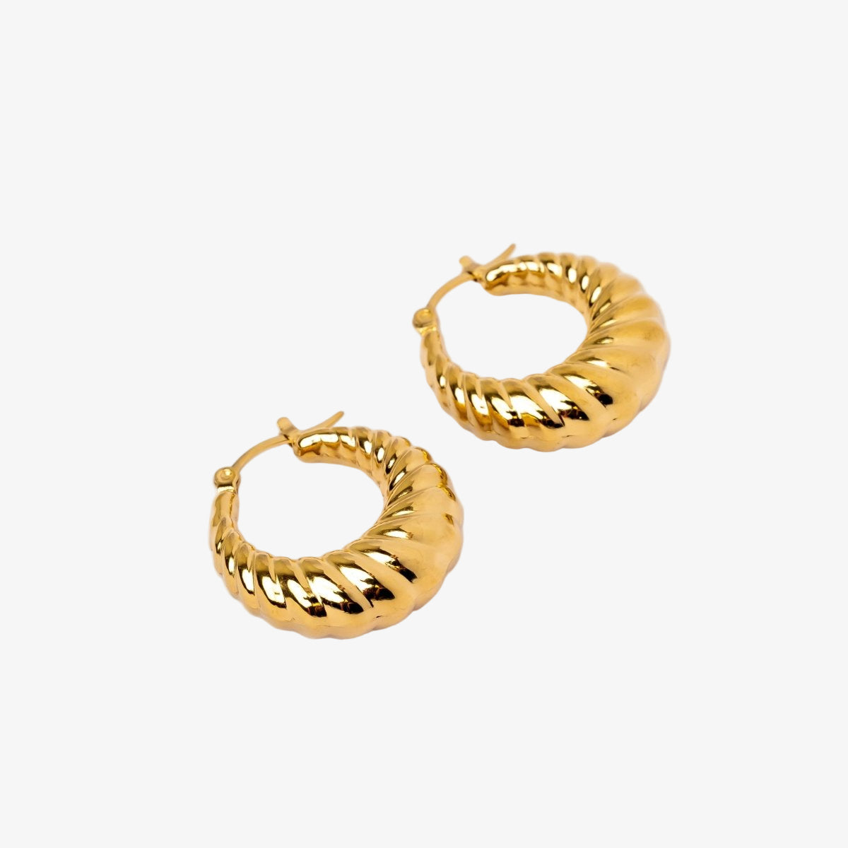 Croissant Hoop Earrings 18K Gold Plated