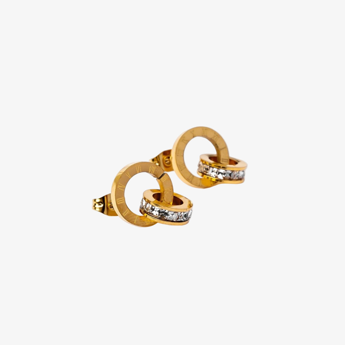 Imperial Zirconia Stone Earrings 18K Gold Plated
