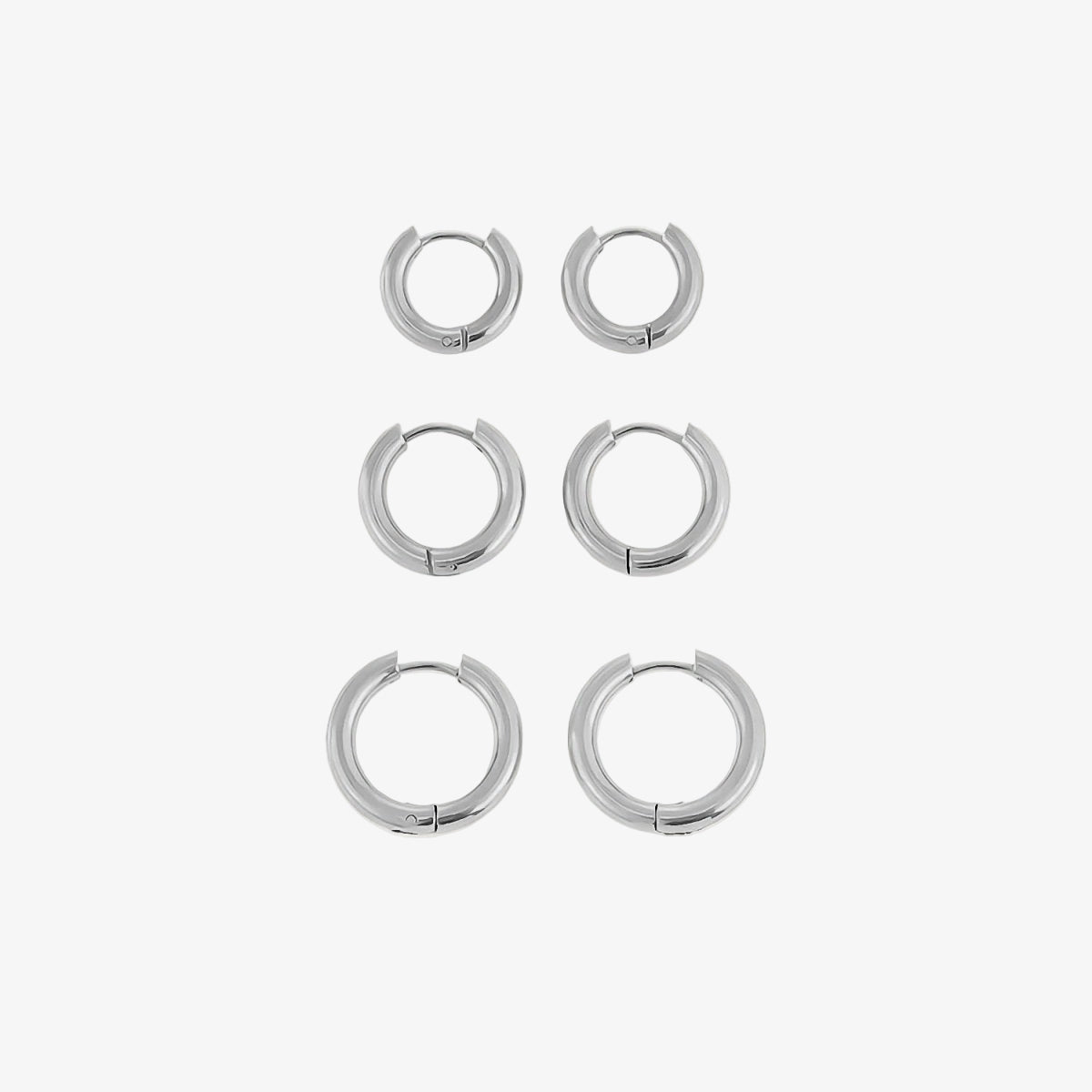 Triple Hoop Earrings 18K Gold Plated