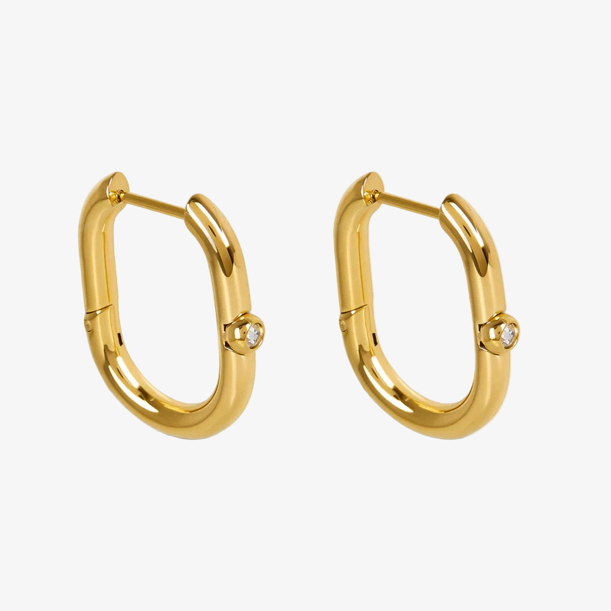 Shine Hoop Earrings 18K Gold Plated