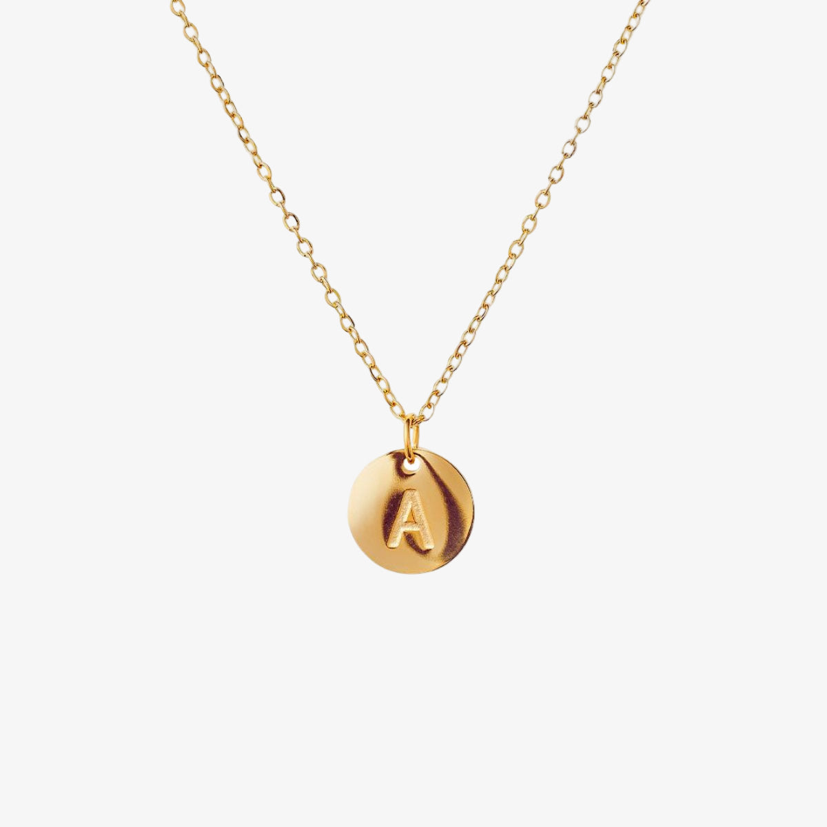 Minimalist Initial Necklace 18K Gold Plated