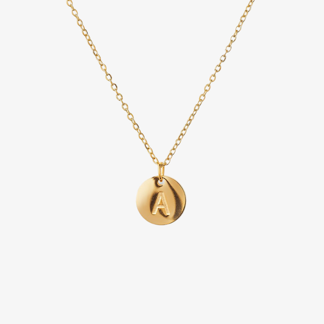 Minimalist Initial Necklace 18K Gold Plated