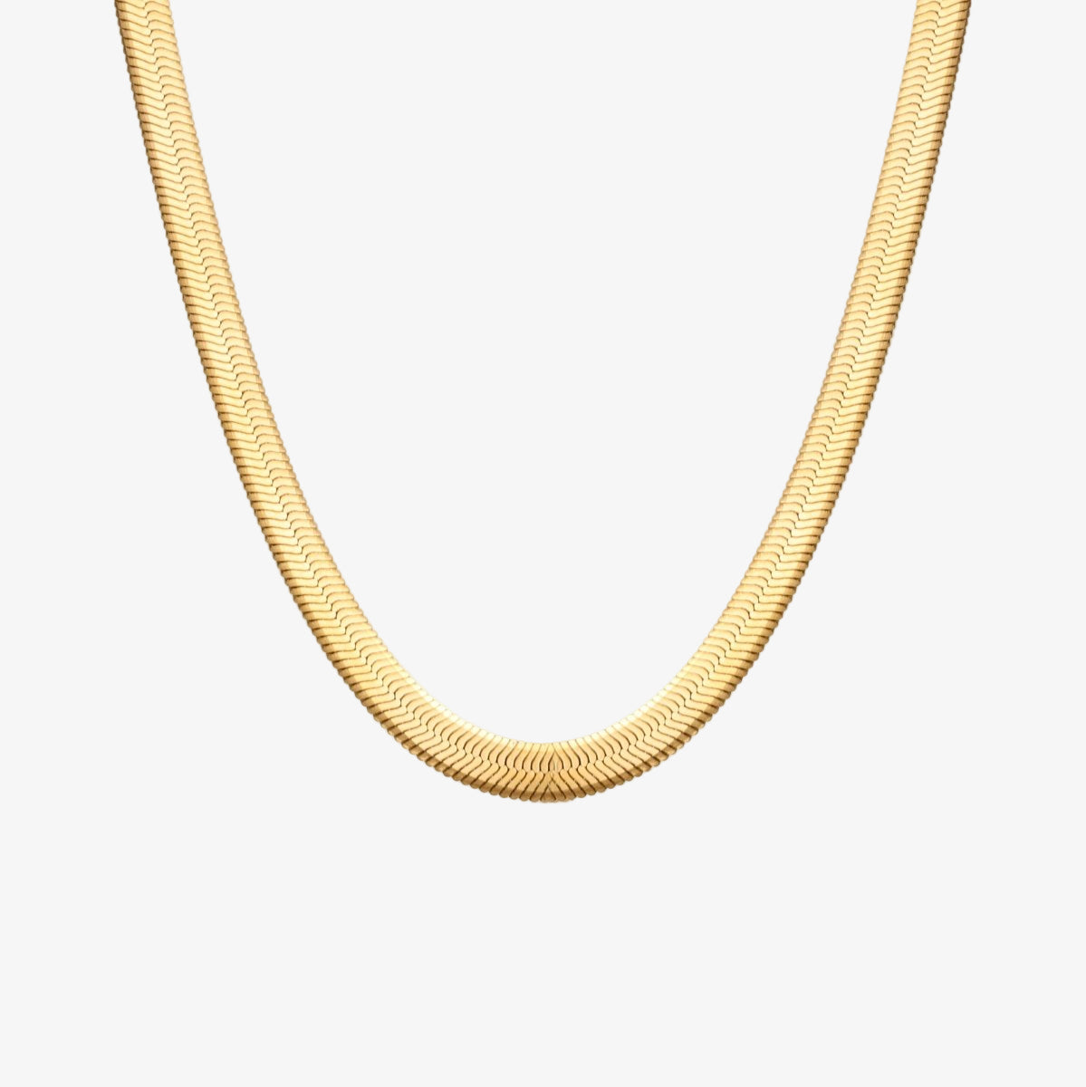 Golden Snake Chain Necklace 18K Gold Plated