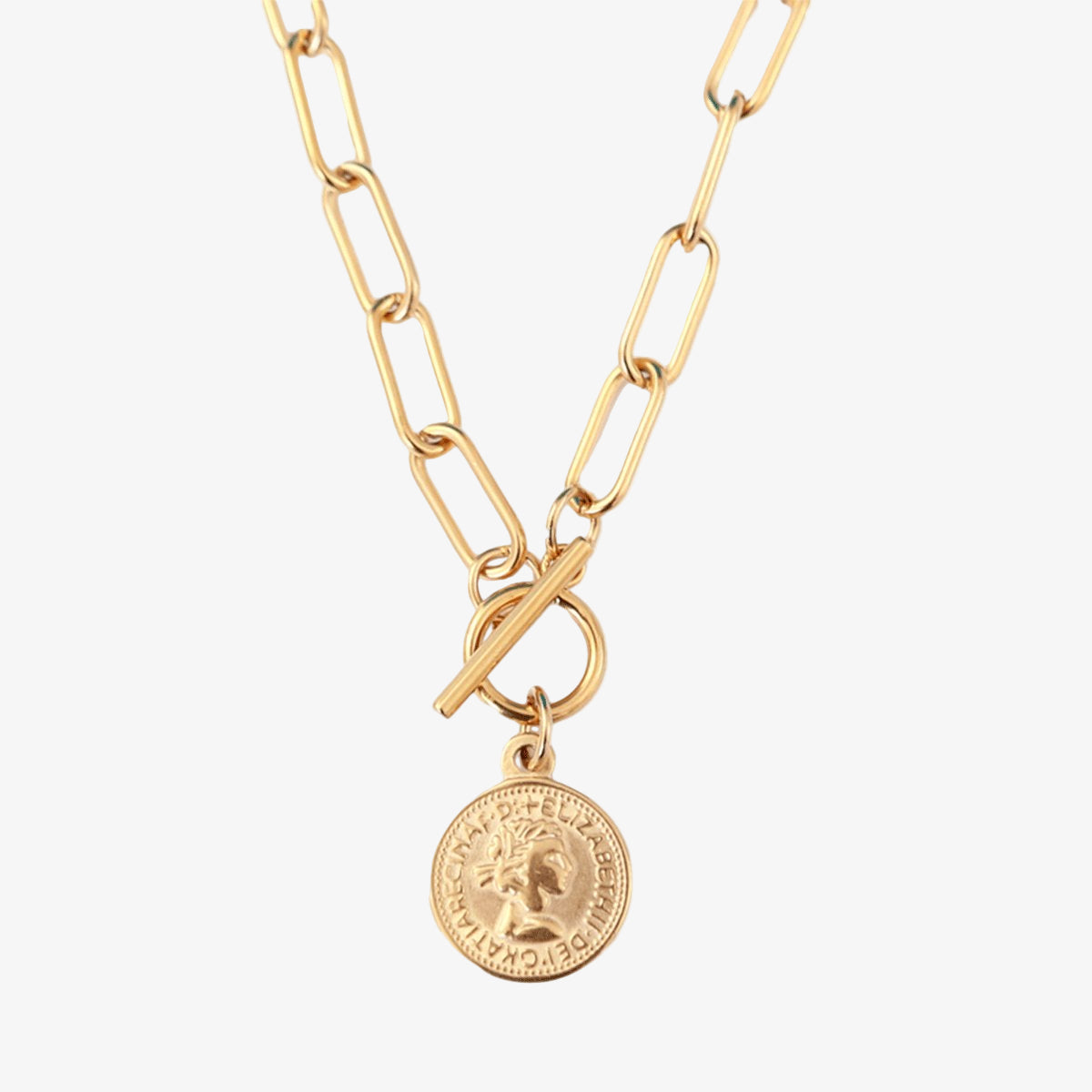 New York Cents Necklace 18K Gold Plated