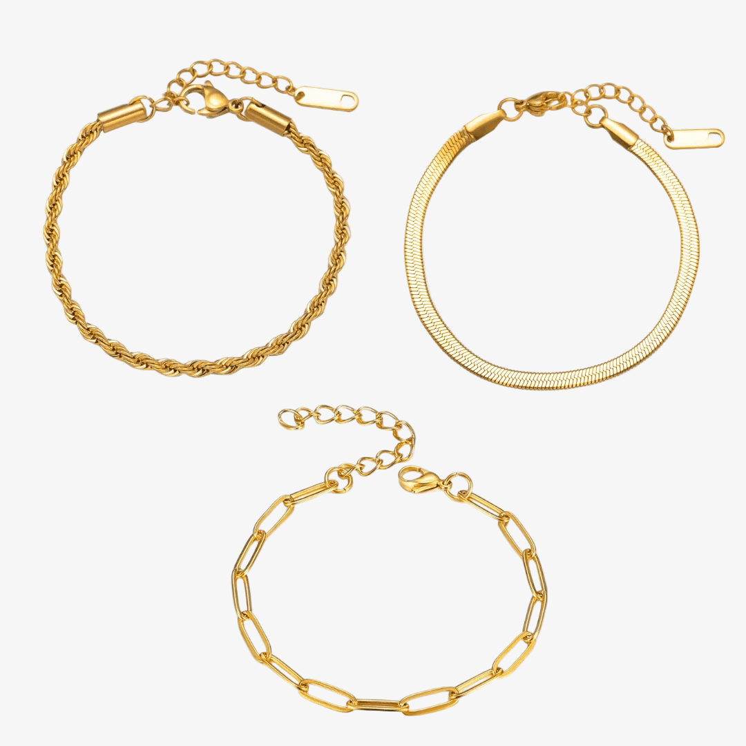 Essential Bracelet Set 18K Gold Plated