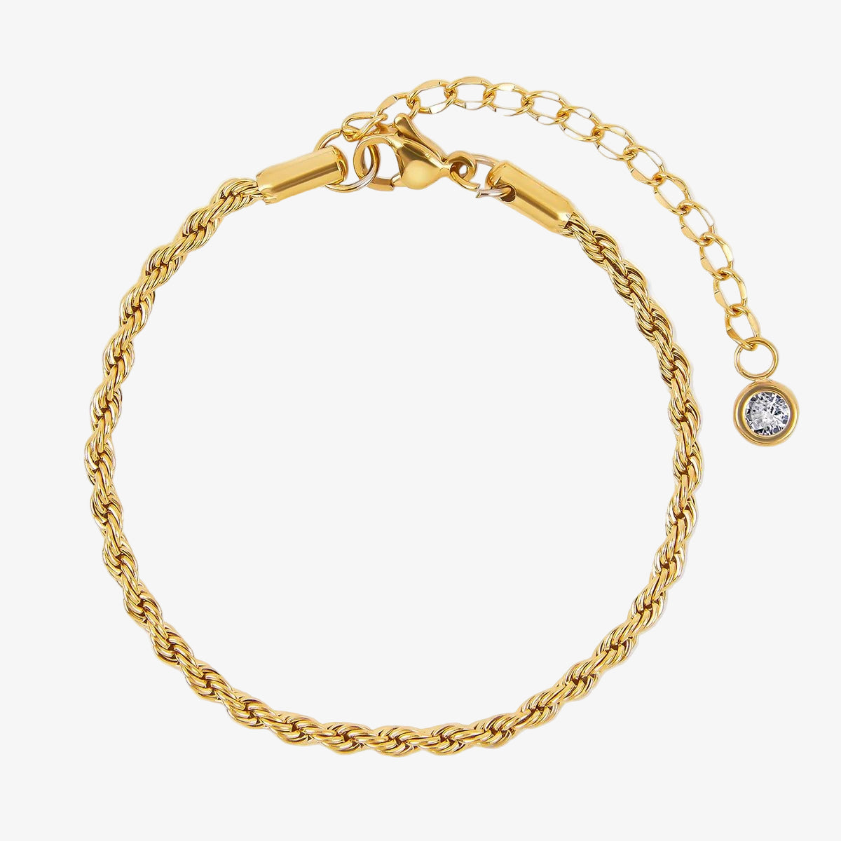 Conjunto de pulseras Glamour Zirconia bañadas en oro de 18 quilates