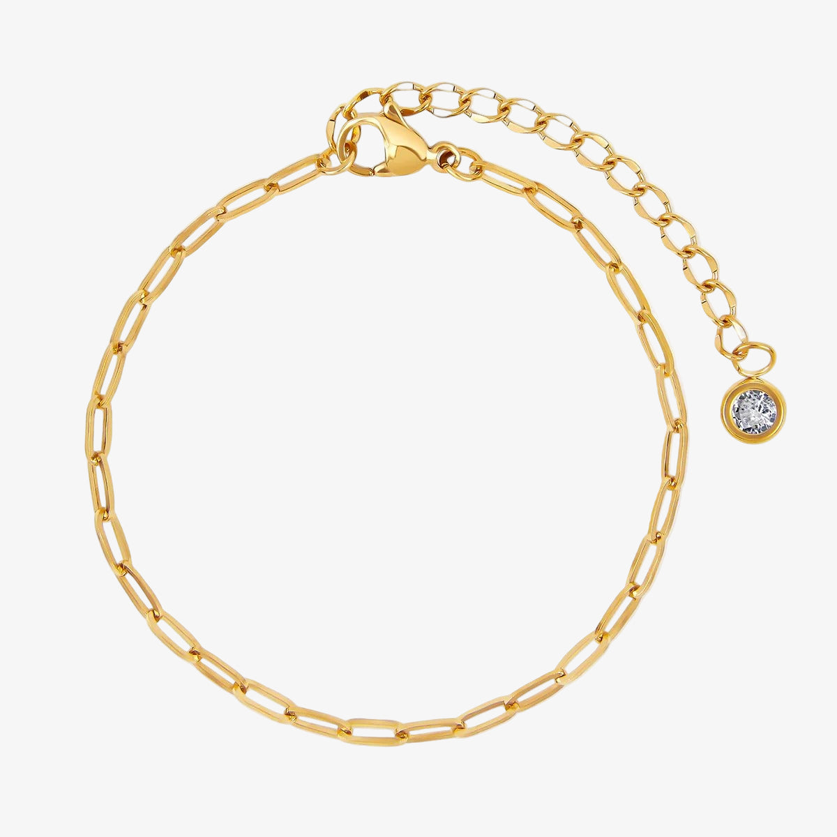 Conjunto de pulseras Glamour Zirconia bañadas en oro de 18 quilates