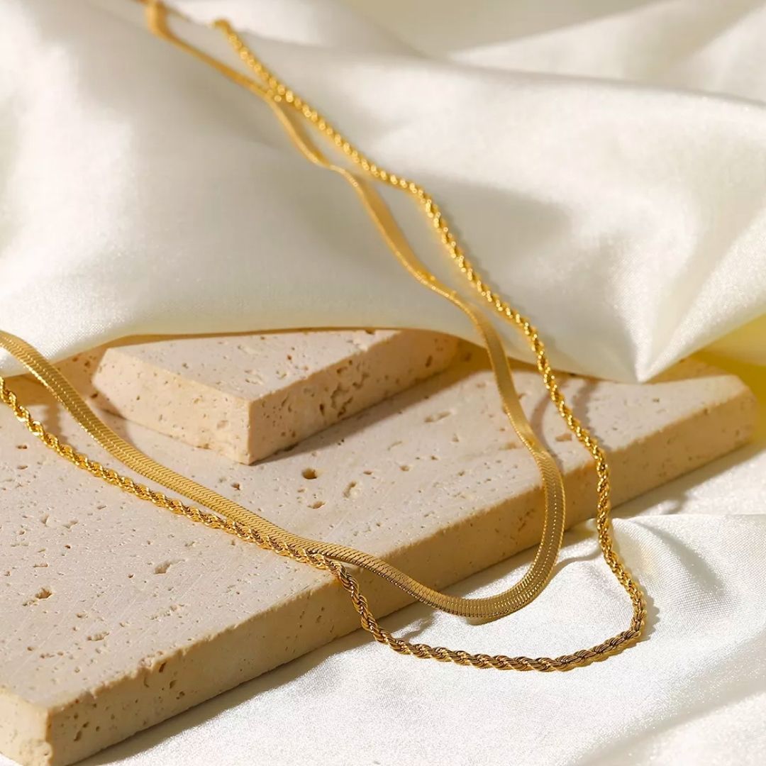 Amalfi Necklace Set 18K Gold Plated