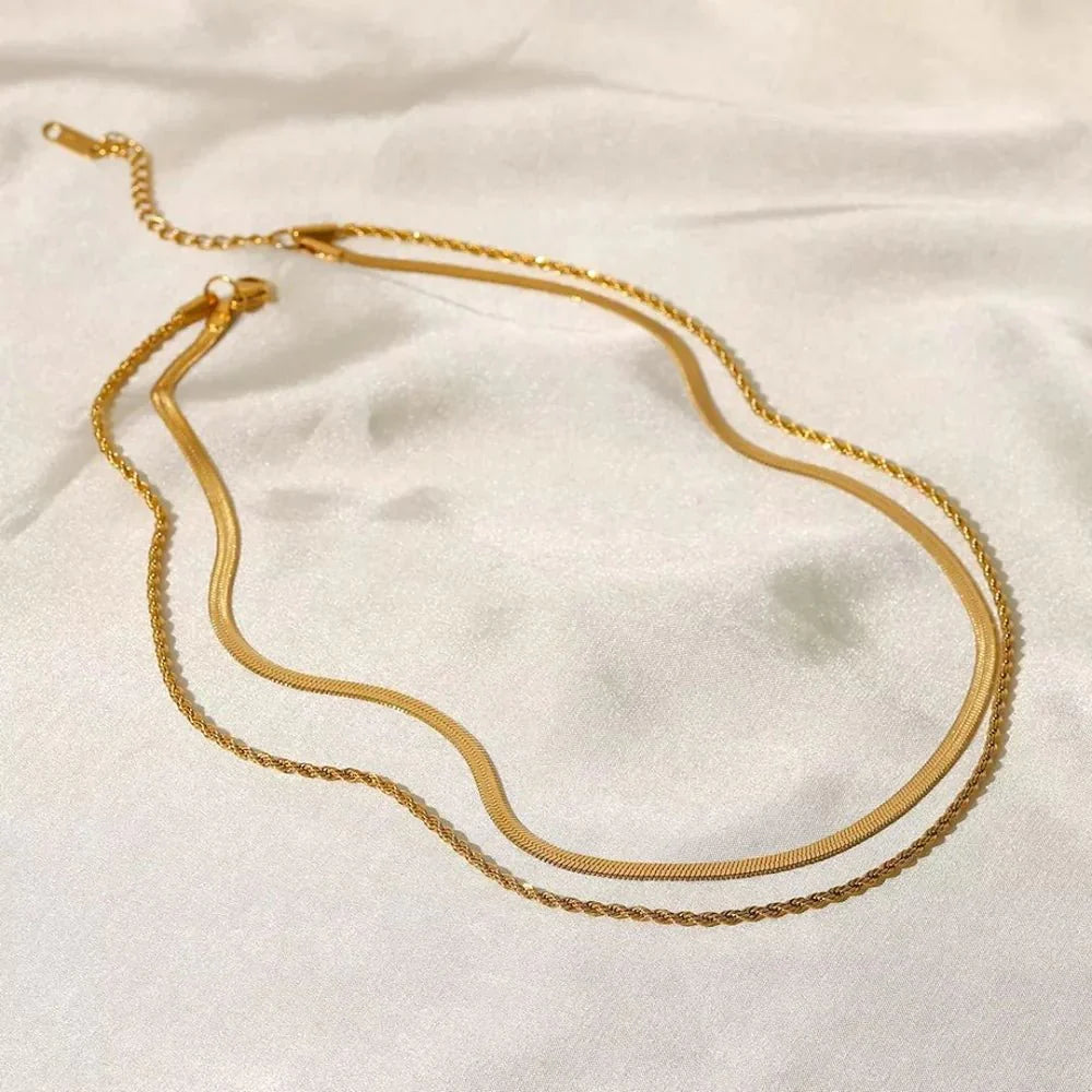 Amalfi Necklace Set 18K Gold Plated