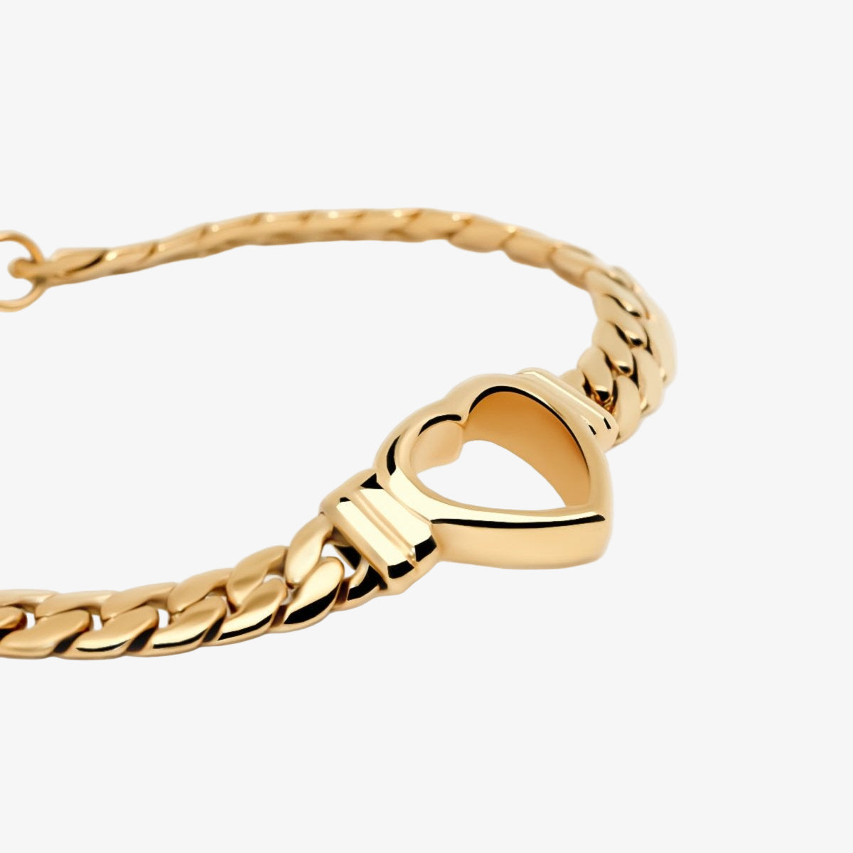Minimalist Heart Bracelet 18K Gold Plated