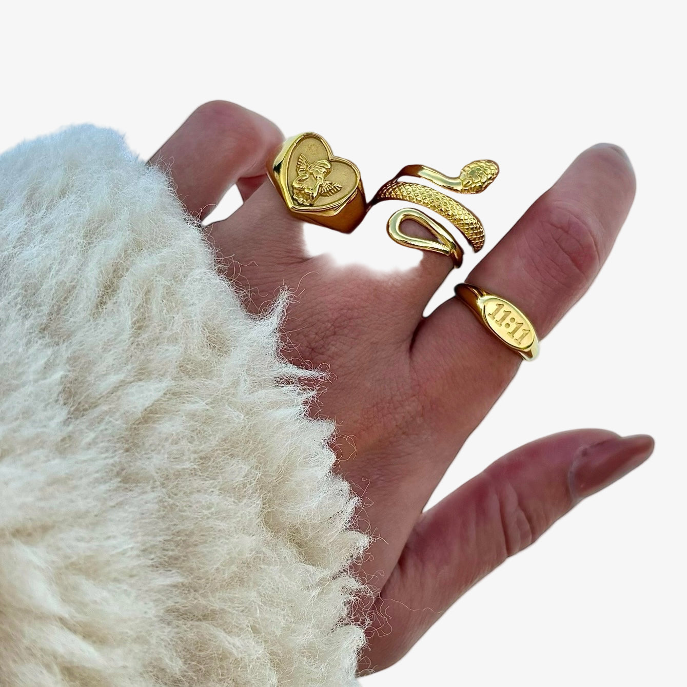 Heart Shaped Angel Ring