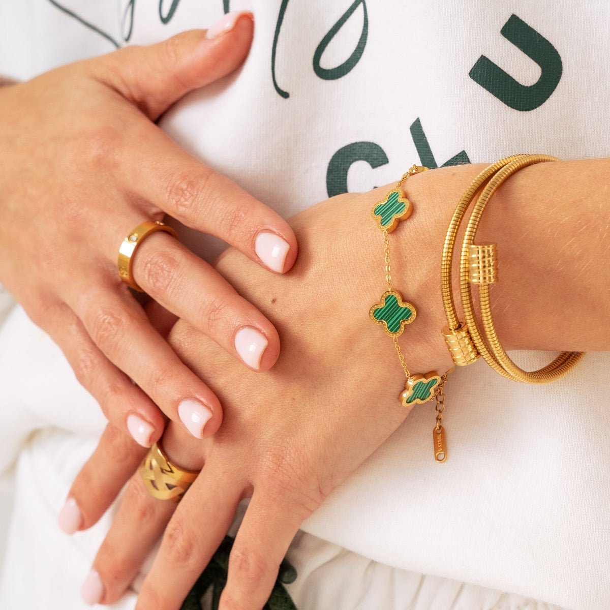 Triple Spiral Bracelet 18K Gold Plated