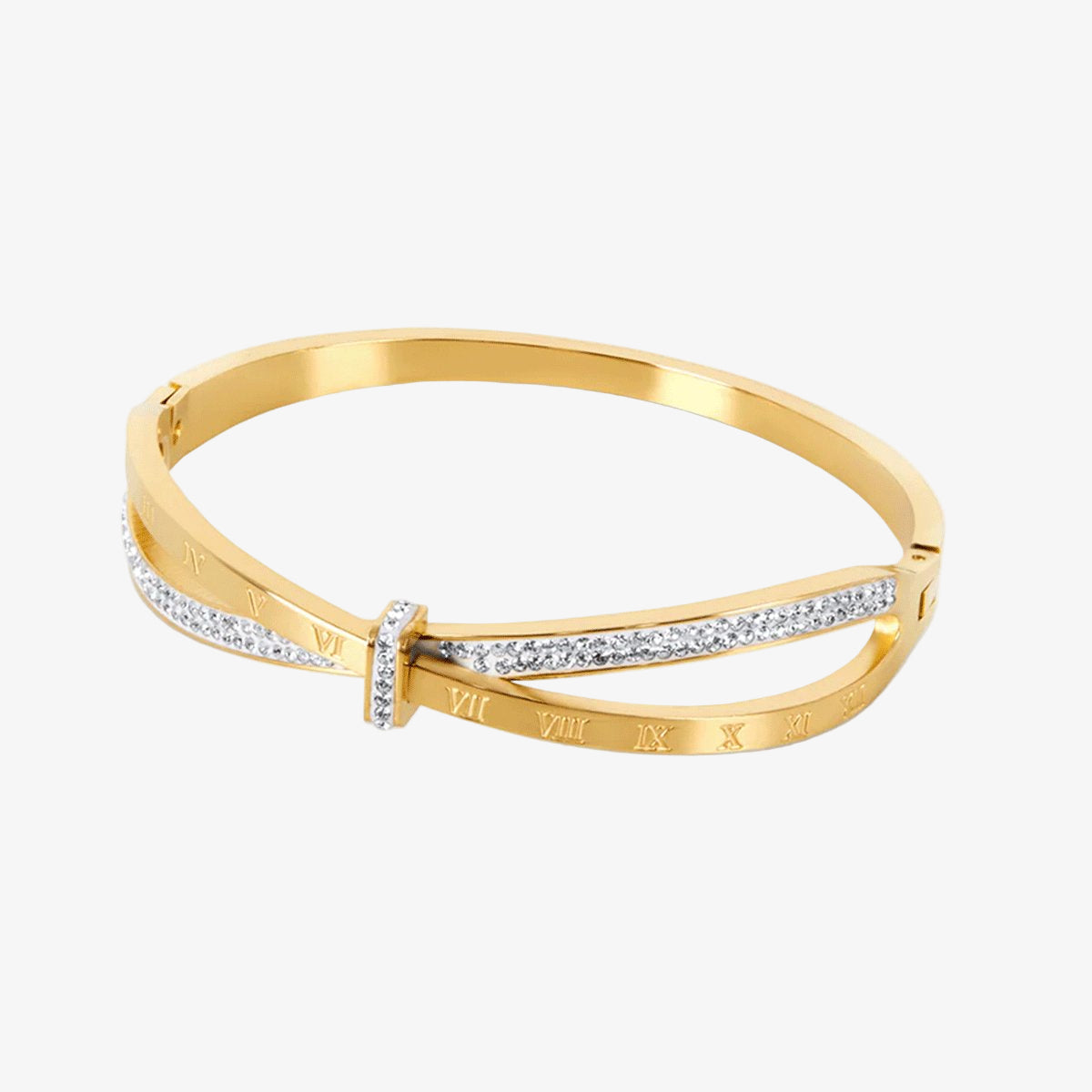 Roman Zirconia Bracelet 18K Gold Plated