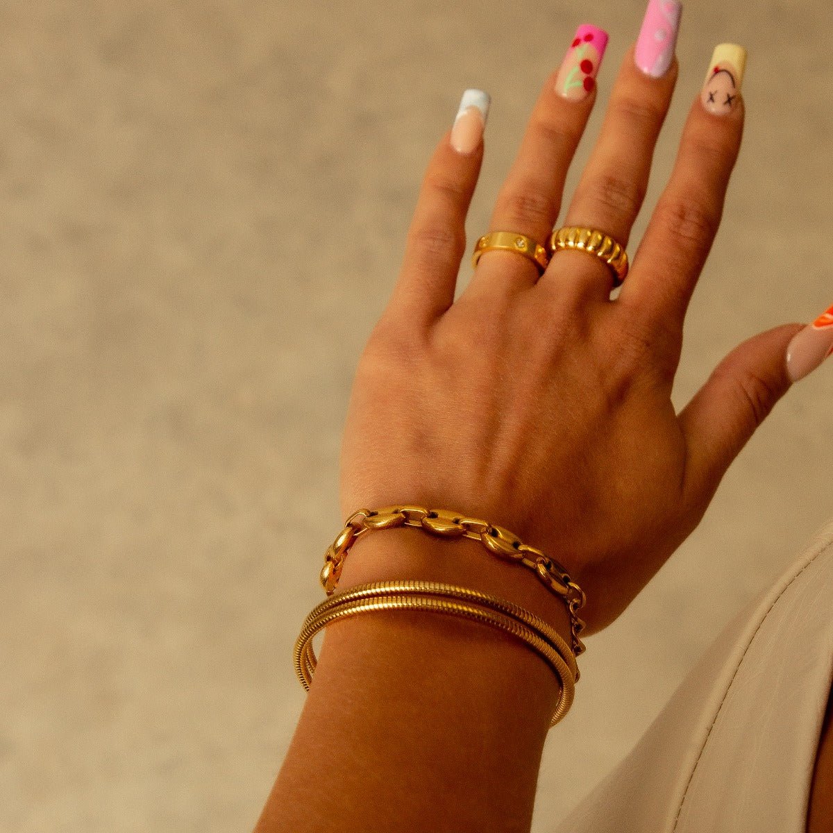 Triple Spiral Bracelet 18K Gold Plated